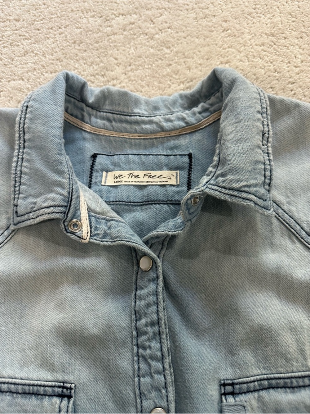Free People We The Free Westward Bound Shirt L - Picture 6 of 11